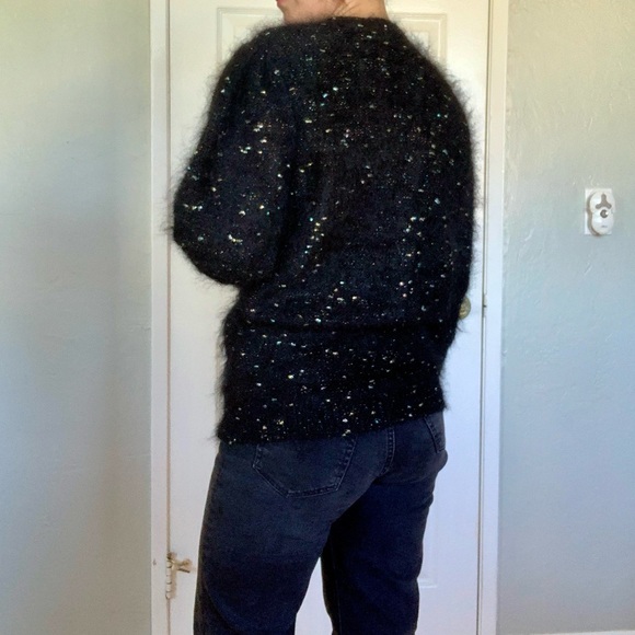 Vintage Carducci cardigan sweater, black, size small - Picture 9 of 16